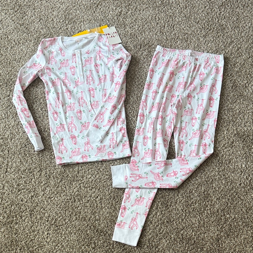 BNWT *Rare* Roller Rabbit Sleepy Sloth Kids (size 12) Pajamas Set